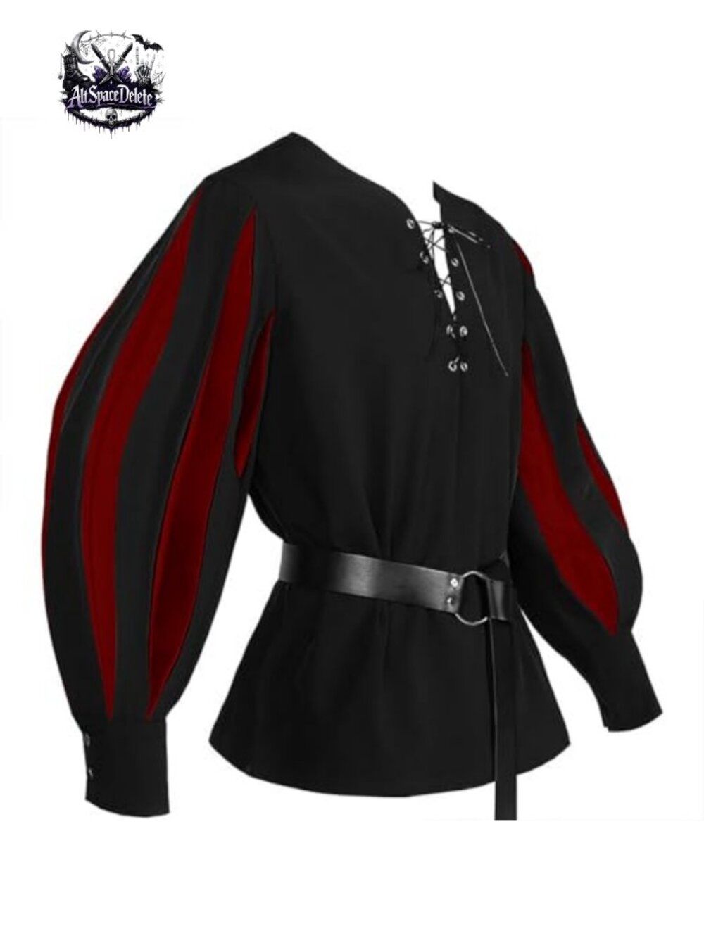 Men's Medieval Knight Renaissance Tunic Viking Pirate Halloween Costume Shirt